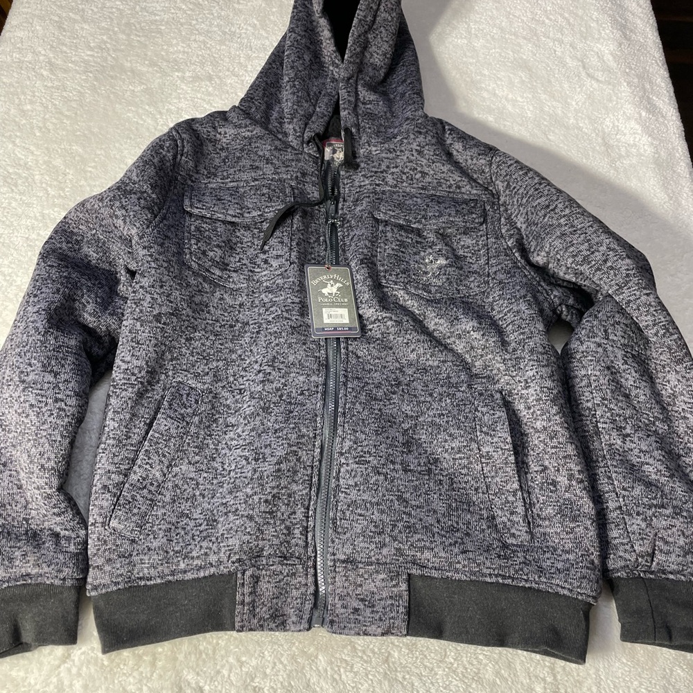 Men’s Beverly Hills Polo Club Heavy Hoodie Navy Size M